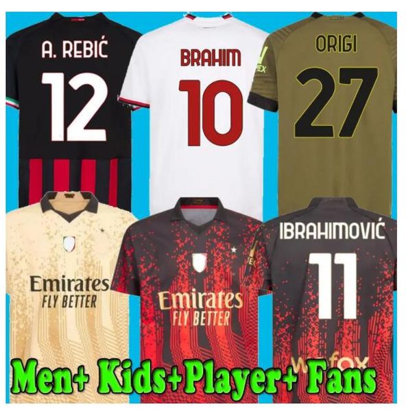 22 23 ibrahimovic koche ac milans soccer jerseys special-edition 4th 2022 2023 giroud tonali theo r.leao romagnoli brahim goalkeeper men kid, Black;yellow
22 23 ibrahimovic koche ac milans soccer jerseys special-edition 4th 2022 2023 giroud tonali theo r.leao romagnoli brahim goalkeeper men kid, Black;yellow