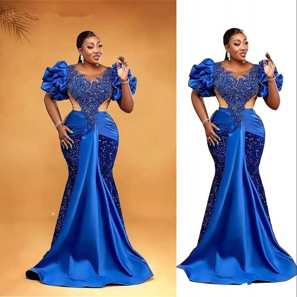 2023 sparkly prom dresses jewel neck royal blue crystal beads sequined lace illusion mermaid evening dress plus size party gowns for african, Black
2023 sparkly prom dresses jewel neck royal blue crystal beads sequined lace illusion mermaid evening dress plus size party gowns for african, Black