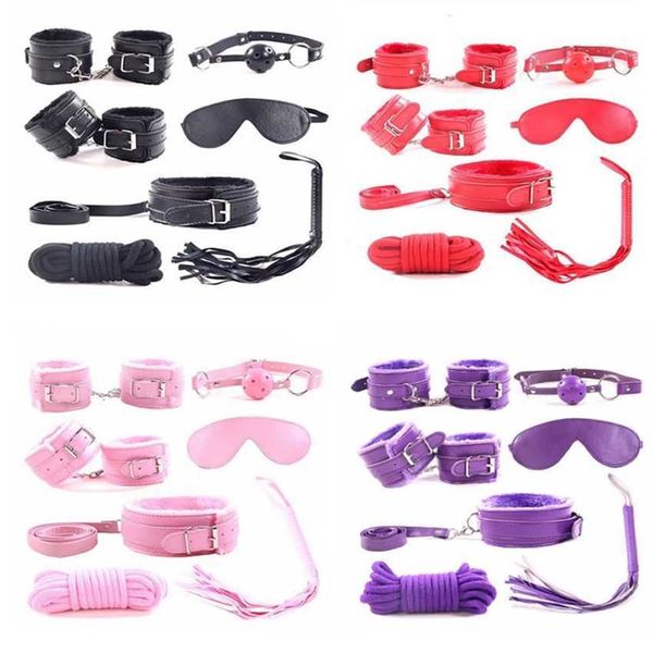 toy massager 7pcs/set for woman pu leather sm bondage set handcuffs footcuffs whip rope eye mask blindfold erotic toys couples
toy massager 7pcs/set for woman pu leather sm bondage set handcuffs footcuffs whip rope eye mask blindfold erotic toys couples