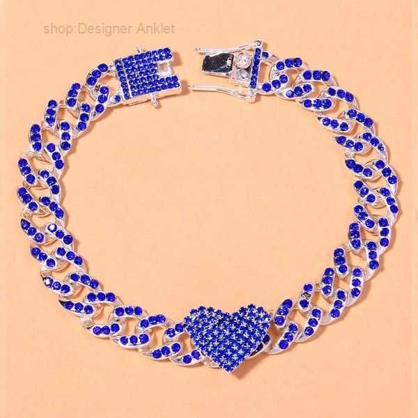 anklets fashion hip hop crystal heart-shaped anklet for women bracelet men miami cuban link chunky wholesale foot chain iced out 5 jh41, Red;blue
anklets fashion hip hop crystal heart-shaped anklet for women bracelet men miami cuban link chunky wholesale foot chain iced out 5 jh41, Red;blue