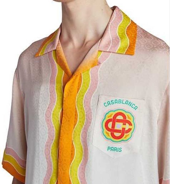 casablanca designer shirt 23ss rainbow gradual pattern men and women's white twill silk short sleeve shirt casablanc, White;black
casablanca designer shirt 23ss rainbow gradual pattern men and women's white twill silk short sleeve shirt casablanc, White;black