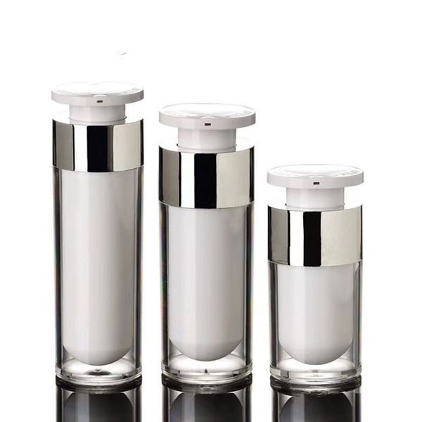 100pcs 15ml 30ml 50ml silver airless bottle acrylic vacuum pump bottles lotion bottle used for cosmetic container
100pcs 15ml 30ml 50ml silver airless bottle acrylic vacuum pump bottles lotion bottle used for cosmetic container