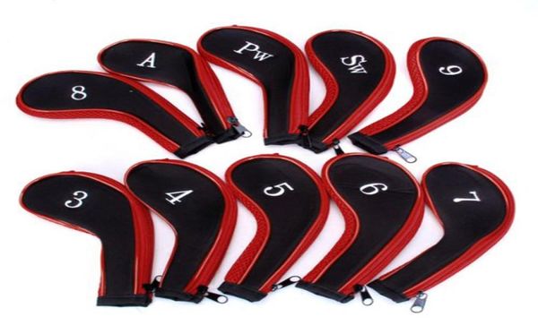 Image of High Quality Durable 10Pcs Golf Club Iron Head cover Golf Head Protection 10pcs8Set High Quality Golf Accessories 2204093742503