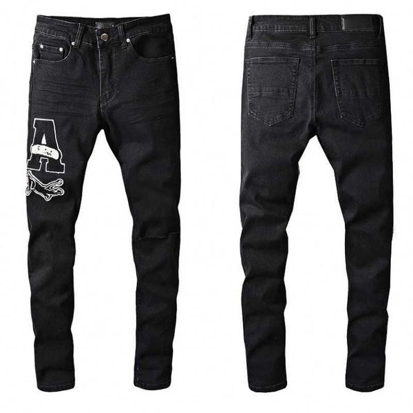 2023 mens jeans distressed motorcycle biker jean rock skinny slim ripped hole stripe fashionable embroidery denim pants, Blue
2023 mens jeans distressed motorcycle biker jean rock skinny slim ripped hole stripe fashionable embroidery denim pants, Blue