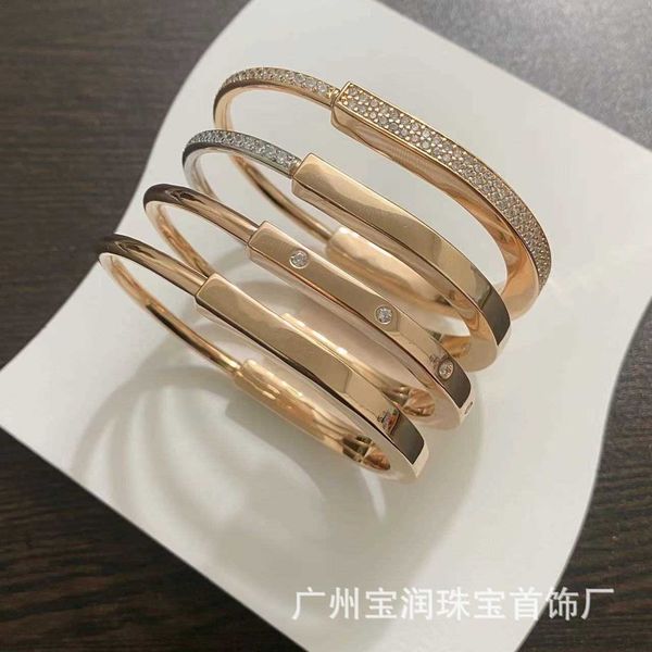 high version tiffay lock bracelet sterling silver s925 new ins premium feel quality head, Black
high version tiffay lock bracelet sterling silver s925 new ins premium feel quality head, Black