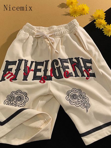 men's shorts vintage shorts american street hip-hop letter embroidery shorts men women's trend bf loose straight casual half trous, White;black
men's shorts vintage shorts american street hip-hop letter embroidery shorts men women's trend bf loose straight casual half trous, White;black