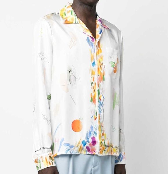 new casablanca designer shirt hand-painted orange rich second generation couple fashion brand long sleeve shirt fashion casablanc, White;black
new casablanca designer shirt hand-painted orange rich second generation couple fashion brand long sleeve shirt fashion casablanc, White;black
