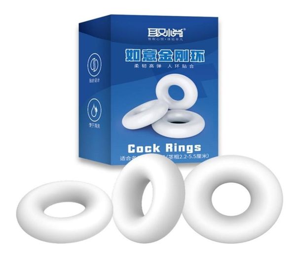 Image of Sex Toy Massager Vibrator Penis Cock Ring Silicone Rubber Male Products Strong Delay Ejaculation for Men Adult6300641