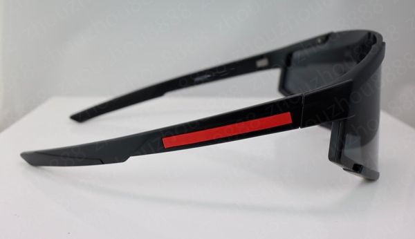 

Designer Shield White Visor Red Stripe Mens Women Cycling Eyewear Men Fashion Polarized Sunglasses Outdoor Sport Running Glasses with Package CBB4