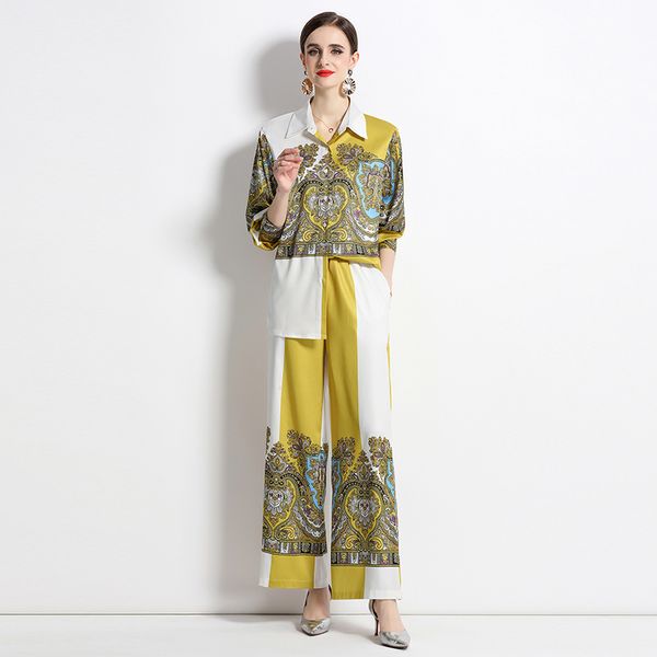 women floral pants outfits two piece set 2023 long sleeve blouse and trousers holiday party woman designer 2 piece pant sweet chic office la, White
women floral pants outfits two piece set 2023 long sleeve blouse and trousers holiday party woman designer 2 piece pant sweet chic office la, White