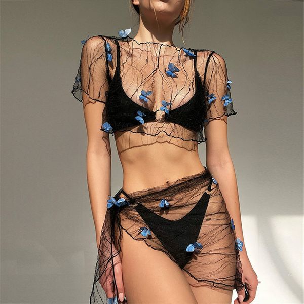 women's swimwear women swimwear beachwear cover-up vacation chic casual mesh three-dimensional butterfly decoration crop sarong wrap sk, White;black
women's swimwear women swimwear beachwear cover-up vacation chic casual mesh three-dimensional butterfly decoration crop sarong wrap sk, White;black