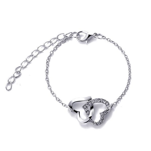 heart linked to heart necklace ear studs bracelet ring 4pcs sets inlaid rhinestone crystal twinkle non fading valentine's day gift gift, Black
heart linked to heart necklace ear studs bracelet ring 4pcs sets inlaid rhinestone crystal twinkle non fading valentine's day gift gift, Black