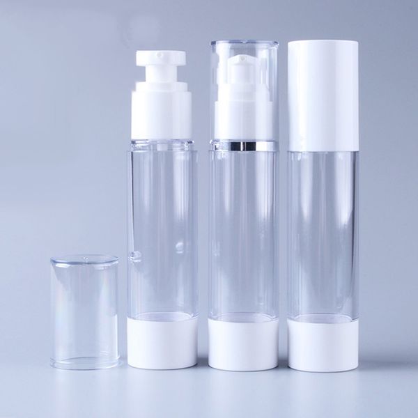 100pcs 15ml 30ml 50ml empty plastic cosmetic bottle travel liquid bottles transparent airless pump vacuum toiletries container
100pcs 15ml 30ml 50ml empty plastic cosmetic bottle travel liquid bottles transparent airless pump vacuum toiletries container