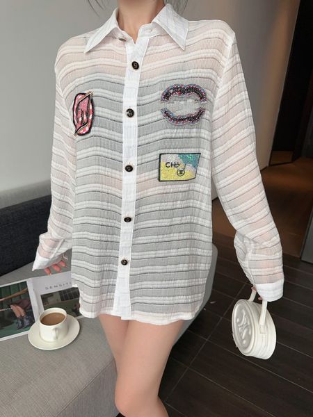 women's shirt 2023 designer classic exclusive design models from the senior texture sense shirt comfortable and versatile, White
women's shirt 2023 designer classic exclusive design models from the senior texture sense shirt comfortable and versatile, White