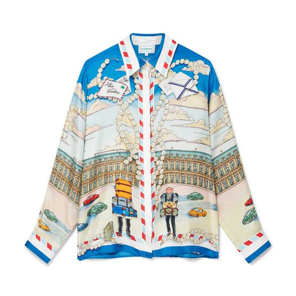 23ss new casablanca designer shirt men and women original product place casa holiday style twill long sleeve silk casual shirts, White;black
23ss new casablanca designer shirt men and women original product place casa holiday style twill long sleeve silk casual shirts, White;black