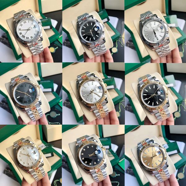 

Designer men's watch with diamond automatic mechanical watch gold dial 41mm/36mm calendar 904 stainless steel strap waterproof sapphire Montre de Luxe gift watch