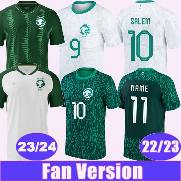 2023 24 saudi fahad salman mens soccer jerseys 22 23 arabia national team al-najei yasser home away football shirt short sleeve uniforms, Black;yellow
2023 24 saudi fahad salman mens soccer jerseys 22 23 arabia national team al-najei yasser home away football shirt short sleeve uniforms, Black;yellow