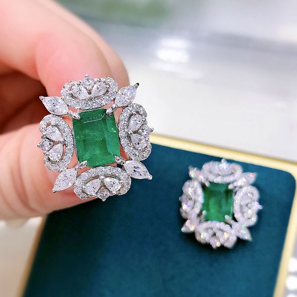 handmade emerald diamond stud earring 925 sterling silver engagement wedding earrings for women bridal party jewelry gift
handmade emerald diamond stud earring 925 sterling silver engagement wedding earrings for women bridal party jewelry gift
