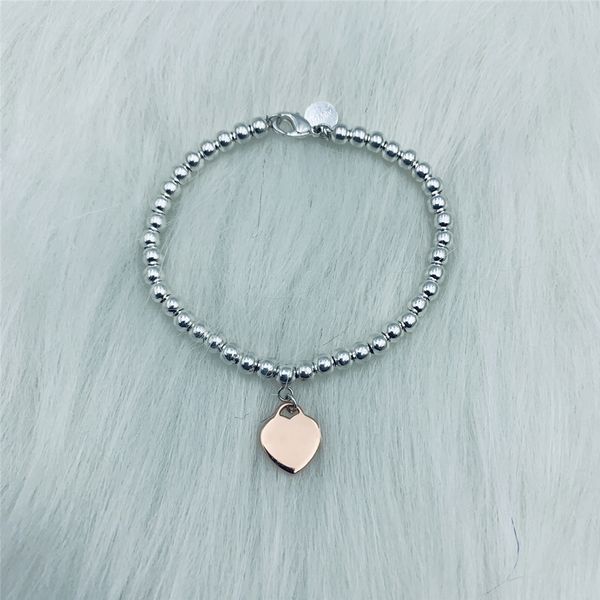 classic charm 925 silver t gold heart beaded bracelet women couple 4mm ball strands chain gifts for girlfriend love tag bracelet return bran, Golden;silver
classic charm 925 silver t gold heart beaded bracelet women couple 4mm ball strands chain gifts for girlfriend love tag bracelet return bran, Golden;silver