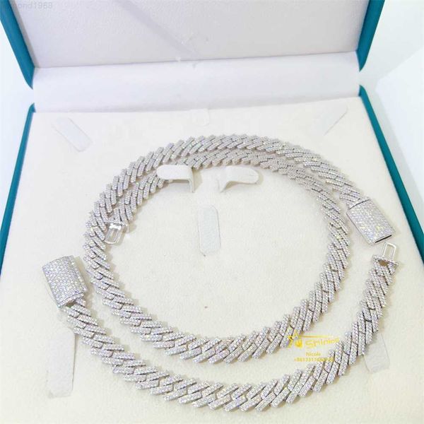 iced out pass diamond tester vvs moissanite jewelry necklace bracelet women 10mm cuban link chain, Silver
iced out pass diamond tester vvs moissanite jewelry necklace bracelet women 10mm cuban link chain, Silver