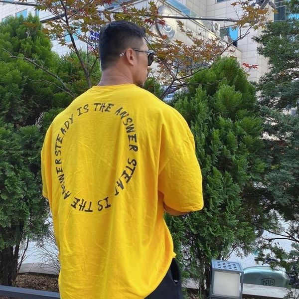 men's t-shirts loose oversized fitness t-shirt fashion black yellow summer gym short sleeve cotton casual 230410, White;black
men's t-shirts loose oversized fitness t-shirt fashion black yellow summer gym short sleeve cotton casual 230410, White;black