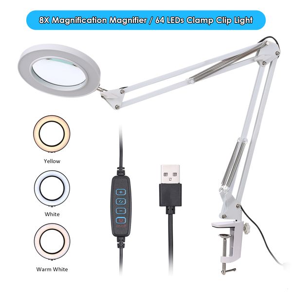 magnifying glasses foldable 5/8x illuminated magnifier usb 3 colors led magnifying glass for soldering iron repair/table lamp/skincare beaut
magnifying glasses foldable 5/8x illuminated magnifier usb 3 colors led magnifying glass for soldering iron repair/table lamp/skincare beaut
