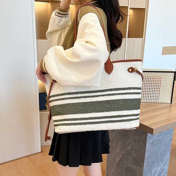 spring 2023 new canvas tote bag women's large capacity leisure commuter striped mommy one shoulder handheld
spring 2023 new canvas tote bag women's large capacity leisure commuter striped mommy one shoulder handheld