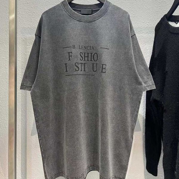 womens designer t shirt shirt correct version front back printed loose sleeve, White;black
womens designer t shirt shirt correct version front back printed loose sleeve, White;black