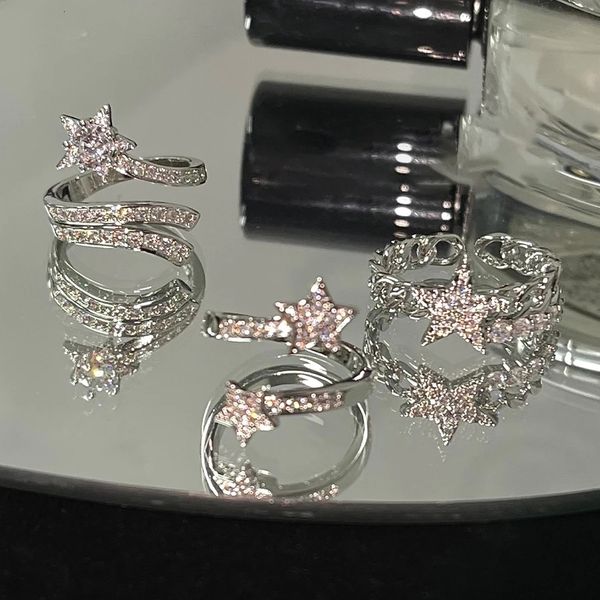 band rings y2k shiny star opening sweet harajuku pentagram bling crystal adjustable ring fashion jewelry for women gifts 230410, Silver
band rings y2k shiny star opening sweet harajuku pentagram bling crystal adjustable ring fashion jewelry for women gifts 230410, Silver