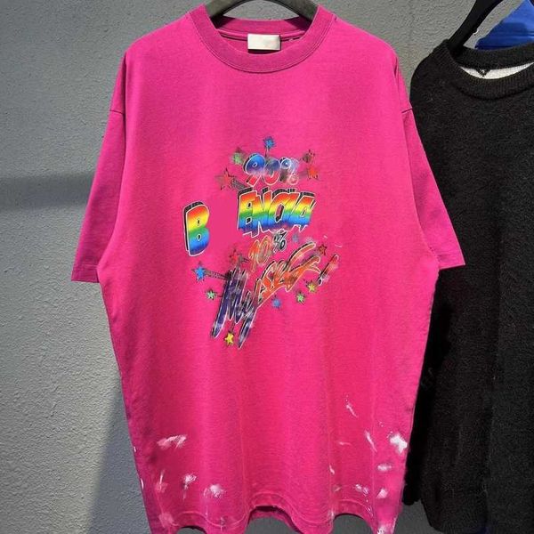 2023 new women's tshirt shirt distinguish correct version of the market family colorful print sleeve t-shirt os loose casual tee, White;black
2023 new women's tshirt shirt distinguish correct version of the market family colorful print sleeve t-shirt os loose casual tee, White;black