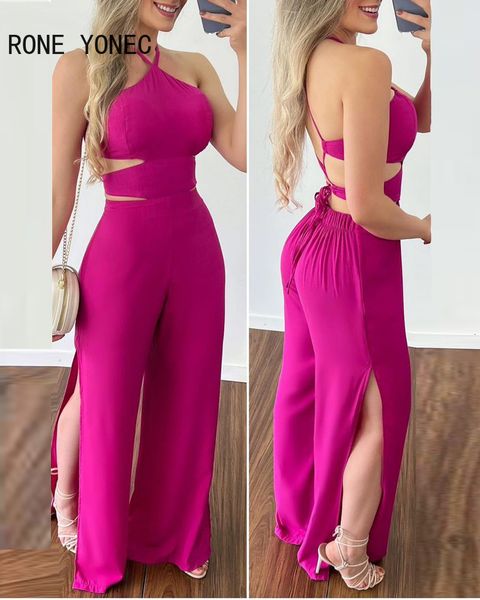 women's jumpsuits rompers women solid elegant halter cami crop high silt elastic waist working jumpsuit 230410, Black;white
women's jumpsuits rompers women solid elegant halter cami crop high silt elastic waist working jumpsuit 230410, Black;white