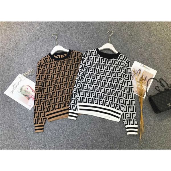 luxury designer women t shirt autumn winter trend temperament classic round neck jacquard long sleeve t-shirt women, White;black
luxury designer women t shirt autumn winter trend temperament classic round neck jacquard long sleeve t-shirt women, White;black