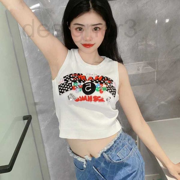 women's tanks & camis designer 23 summer new chic heavy industry embroidery with diamond pattern jacquard temperament tank for women ov, White
women's tanks & camis designer 23 summer new chic heavy industry embroidery with diamond pattern jacquard temperament tank for women ov, White