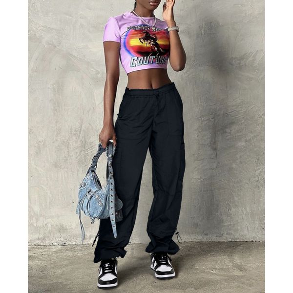women's pants streetwear retro low waist baggy pockets harajuku joggers 2023 casual drawstring sweatpants y2k cargo 230410, Black;white
women's pants streetwear retro low waist baggy pockets harajuku joggers 2023 casual drawstring sweatpants y2k cargo 230410, Black;white