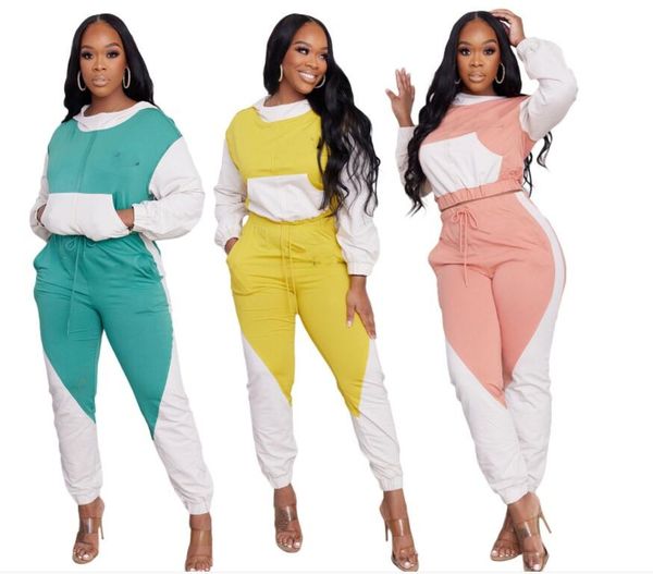 women's tracksuits streetwear hooded 2 two piece set outfits long sleeve skinny pants patchwork denim matching set, Gray
women's tracksuits streetwear hooded 2 two piece set outfits long sleeve skinny pants patchwork denim matching set, Gray