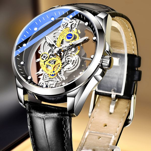 men's automatic mechanical watch hollow out movement 904l stainless steel watches size 40mm super luminous waterproof sapphire watch, Slivery;brown
men's automatic mechanical watch hollow out movement 904l stainless steel watches size 40mm super luminous waterproof sapphire watch, Slivery;brown