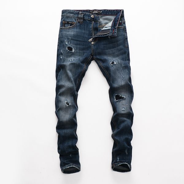 pp pleinxplein men's jeans original design blue color straight stretch slim plein denim jeans pant casual 309
pp pleinxplein men's jeans original design blue color straight stretch slim plein denim jeans pant casual 309