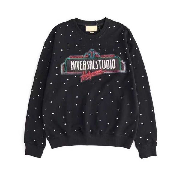 2023 new women's tshirt shirt correct autumn winter product flash diamond beaded round neck pure crystal embroidery, Black
2023 new women's tshirt shirt correct autumn winter product flash diamond beaded round neck pure crystal embroidery, Black