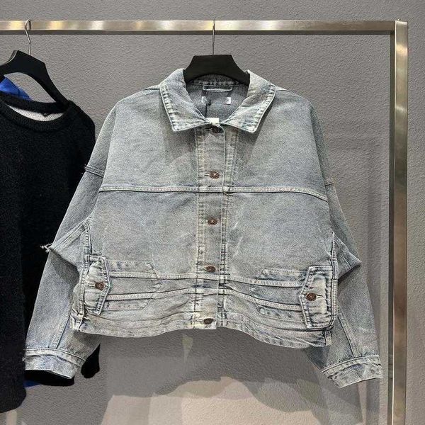 luxury designer women t shirt shirt high version product trend washed old reversed denim cardigan jacket men, Black;brown
luxury designer women t shirt shirt high version product trend washed old reversed denim cardigan jacket men, Black;brown
