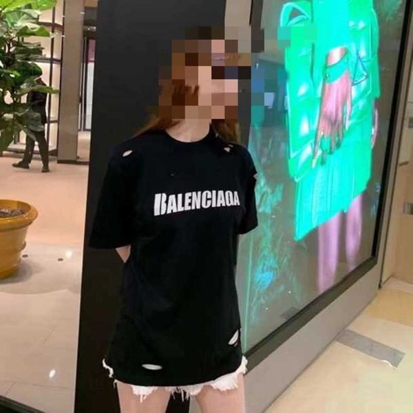 womens designer t shirt tracksuit shirt the correct version of family trend classic big holes tee sleeve t-shirt with the same style, White
womens designer t shirt tracksuit shirt the correct version of family trend classic big holes tee sleeve t-shirt with the same style, White