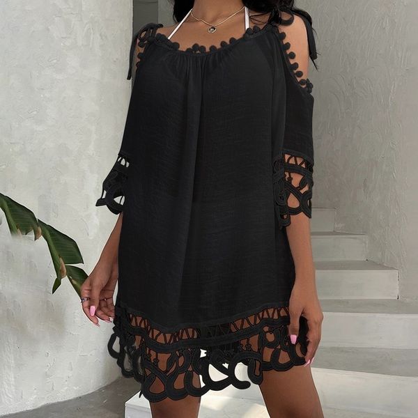 women's swimwear summer lace crochet women's crochet bikini cover flower white black swimsuit beach set summer dress 230408
women's swimwear summer lace crochet women's crochet bikini cover flower white black swimsuit beach set summer dress 230408