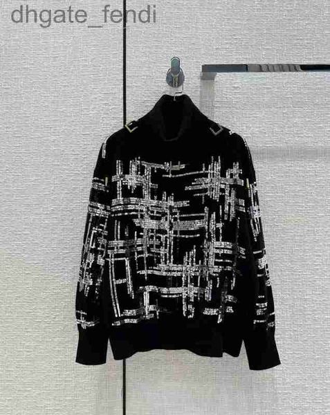 women's sweaters designerbrand same style 2023 new spring turtle neck long sleeve sequins high end jacquard pullovers designer sweater, White;black
women's sweaters designerbrand same style 2023 new spring turtle neck long sleeve sequins high end jacquard pullovers designer sweater, White;black