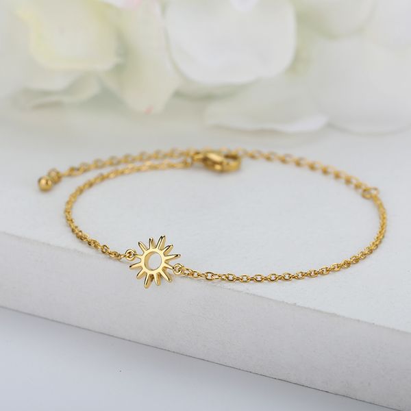 charm bracelets icftzwe sun hollow for women stainless steel hand chain vintage sunflower anklet boho foot jewelry accessories 230410, Golden;silver
charm bracelets icftzwe sun hollow for women stainless steel hand chain vintage sunflower anklet boho foot jewelry accessories 230410, Golden;silver