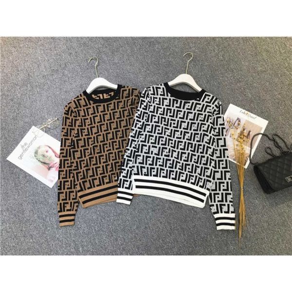 womens designer t shirt tracksuit autumn winter trend temperament classic round neck jacquard long sleeve t-shirt women, White;black
womens designer t shirt tracksuit autumn winter trend temperament classic round neck jacquard long sleeve t-shirt women, White;black