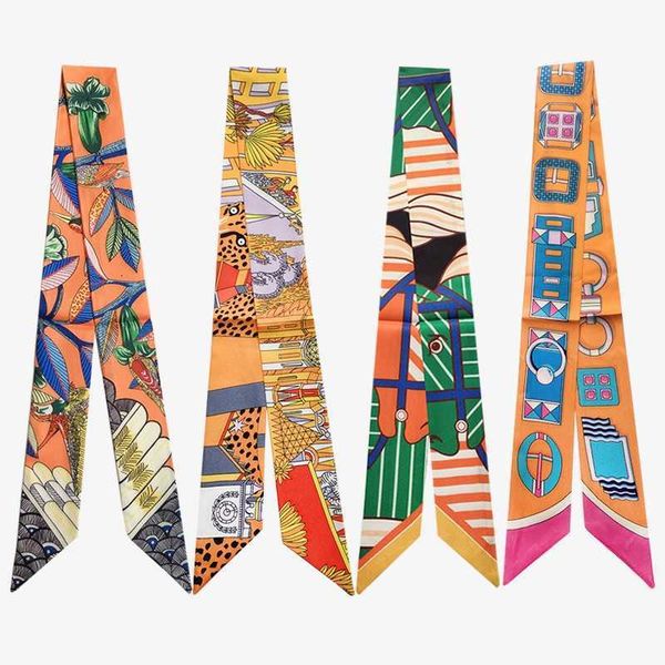 new silk scarf thin narrow strip wrap strap handle decoration ribbon hair, Black;purple
new silk scarf thin narrow strip wrap strap handle decoration ribbon hair, Black;purple