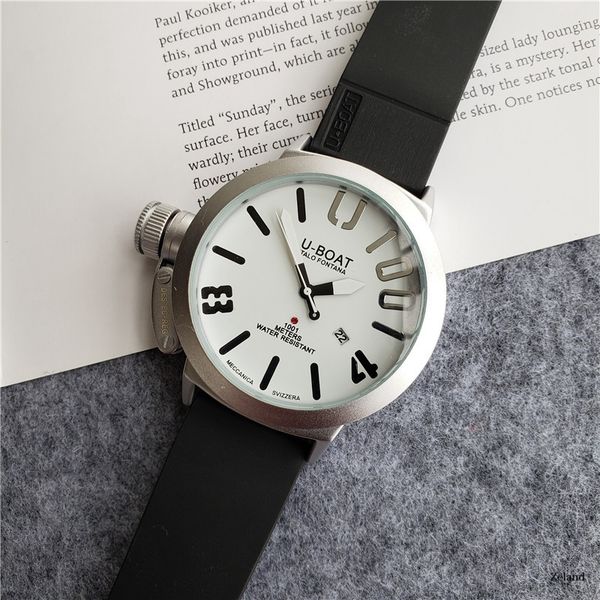 u big boat wrist watches 2023 three stitches white case mens watch sports classic 50mm quartz watches luxury brand clock fashion rubber stra, Slivery;golden
u big boat wrist watches 2023 three stitches white case mens watch sports classic 50mm quartz watches luxury brand clock fashion rubber stra, Slivery;golden