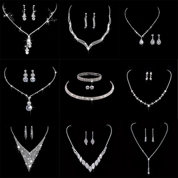 earrings necklace fashion crystal bride jewelry set silver plated wedding dress banquet earring ladies gift 230410
earrings necklace fashion crystal bride jewelry set silver plated wedding dress banquet earring ladies gift 230410