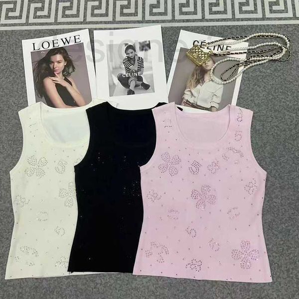 women's tanks & camis designer 23 summer new style chic diamond flower design sense sleeveless fashion versatile knitted for women oqtw, White
women's tanks & camis designer 23 summer new style chic diamond flower design sense sleeveless fashion versatile knitted for women oqtw, White