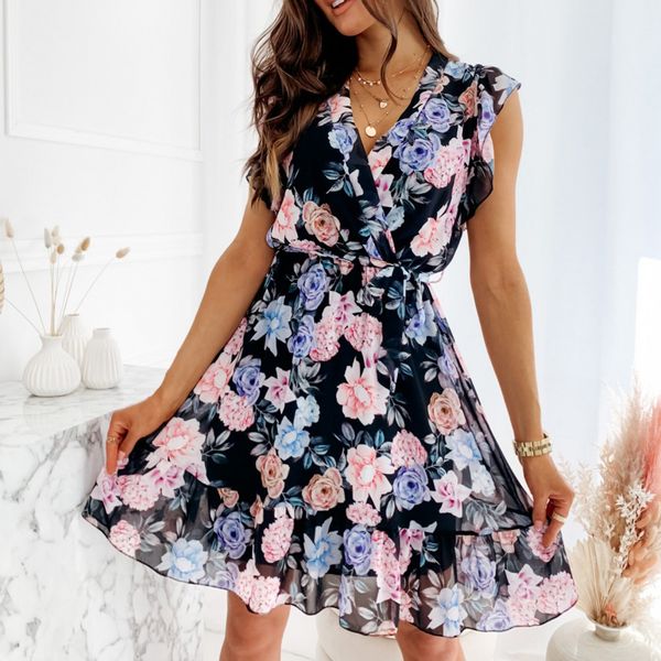 casual dresses flower v-neck bohemian summer belt dress women's ruffled party midi dress comfortable holiday women's sleeveless be, Black;gray
casual dresses flower v-neck bohemian summer belt dress women's ruffled party midi dress comfortable holiday women's sleeveless be, Black;gray