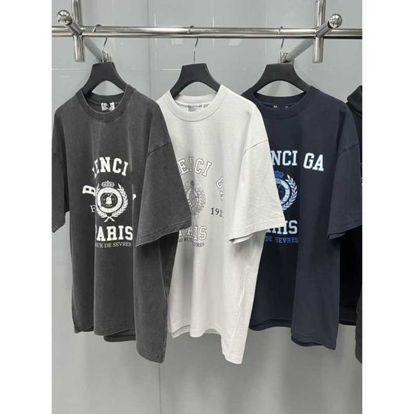 2023 womens designer t shirt tracksuit shirt high edition house 1917 crown wheat ear crack print wash sleeve for men women, White;black
2023 womens designer t shirt tracksuit shirt high edition house 1917 crown wheat ear crack print wash sleeve for men women, White;black